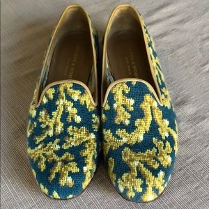 Stubbs & Wootton needlepoint coral design 8 1/2